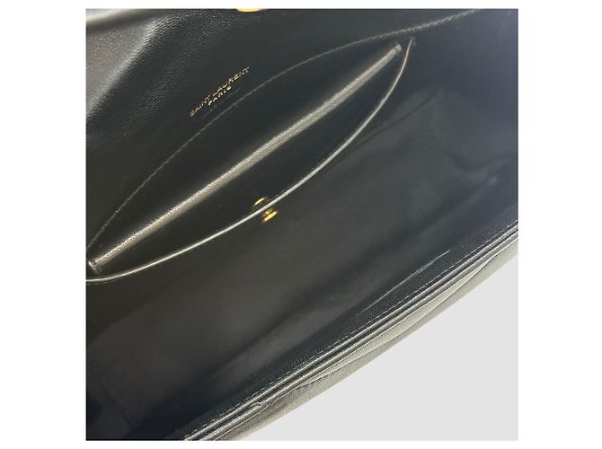 Saint Laurent Piccola borsa a tracolla con catena Lulu Nera Nero - vista 7