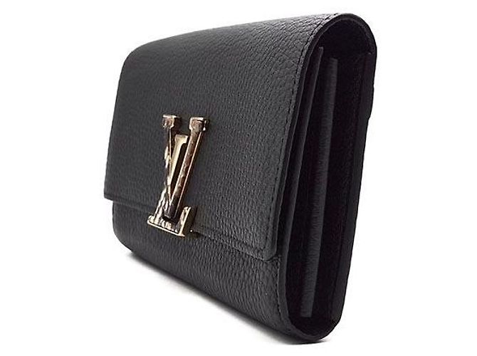 Louis Vuitton Carteira Capucines em Python Preto - vista 2
