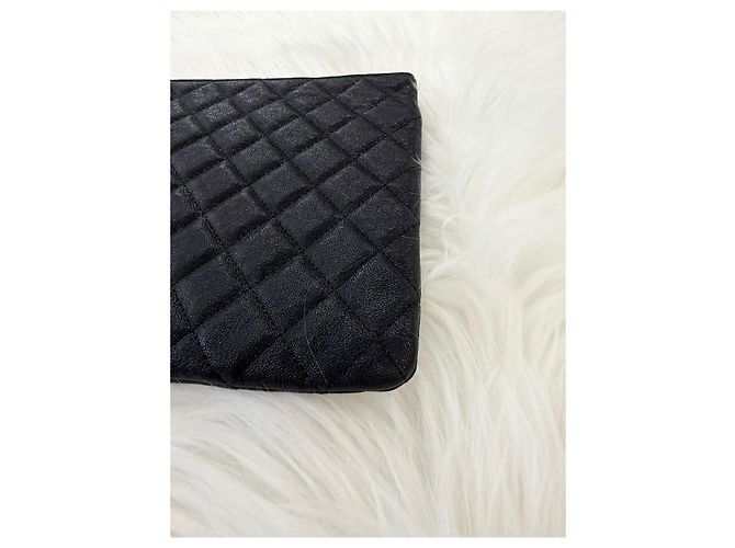 Chanel Clutch con patta Caviar Bianco - vista 12