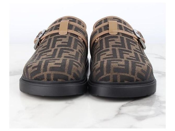 Fendi Mule FF in jacquard Nero - vista 4