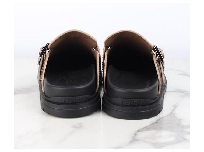 Fendi Mule FF in jacquard Nero - vista 5