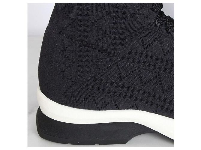 Fendi High-Top Strick-Sneaker in Mesh-Optik Schwarz - Ansicht 6