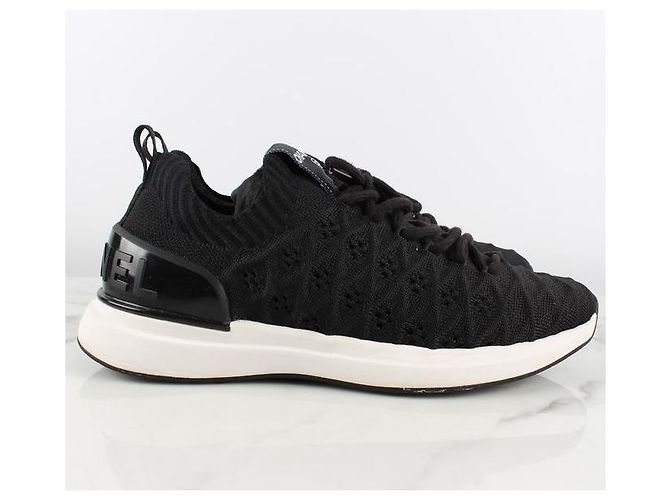 Chanel Sneakers Quilted Knit Back Logo Black Nero - vista 5