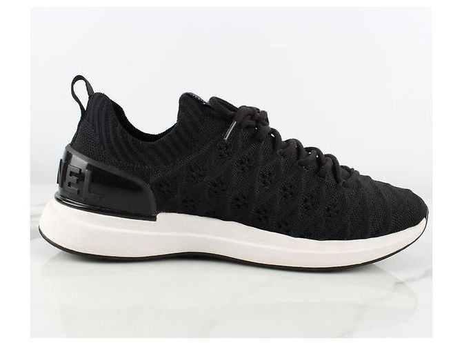 Chanel Sneakers Quilted Knit Back Logo Black Nero - vista 6