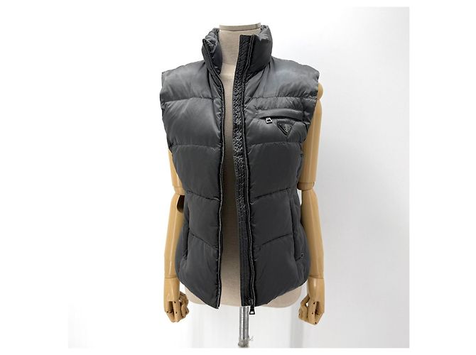 Prada Chaleco acolchado ligero para mujer Plata - vista 3