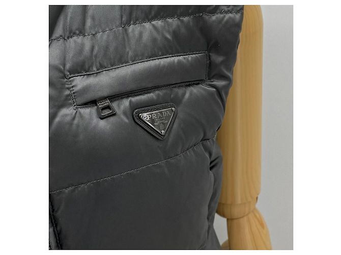 Prada Chaleco acolchado ligero para mujer Plata - vista 8