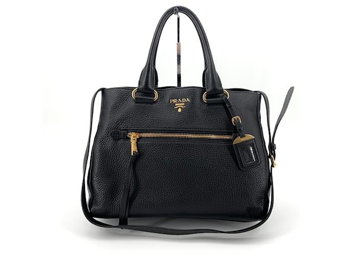 Prada Borsa Tote e Borsa a Spalla Vitello Donna Nero - vista 2