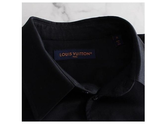 Louis Vuitton Monogram Flocked Overshirt Jacket Schwarz - Ansicht 6