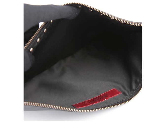 Valentino Clutch Rockstud in pelle nera Nero - vista 13