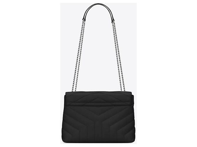 Borsa Loulou Small Chain Bag Saint Laurent Nero - vista 11