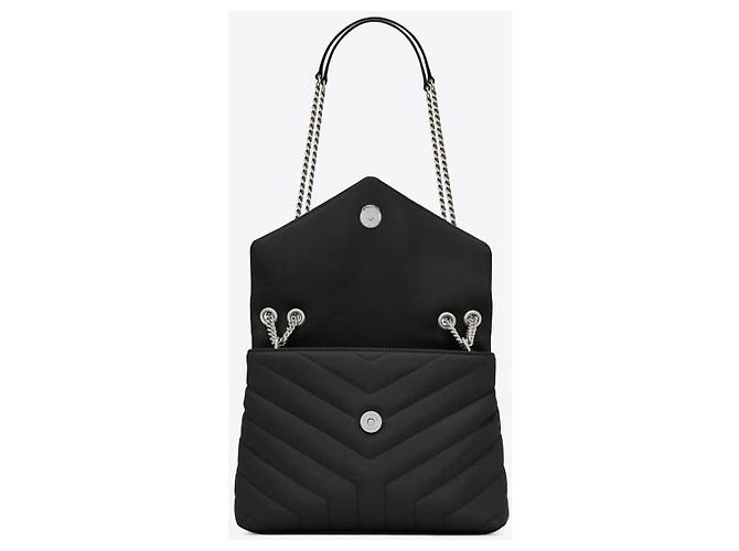 Borsa Loulou Small Chain Bag Saint Laurent Nero - vista 13
