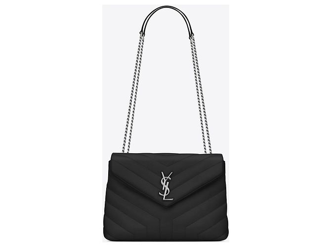 Borsa Loulou Small Chain Bag Saint Laurent Nero - vista 2