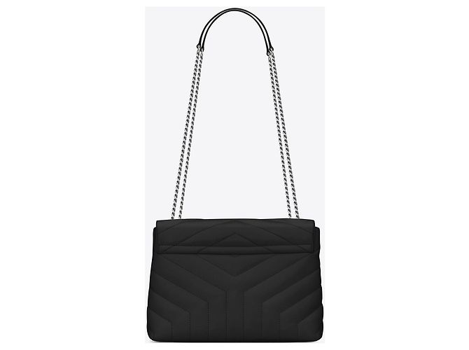 Borsa Loulou Small Chain Bag Saint Laurent Nero - vista 3