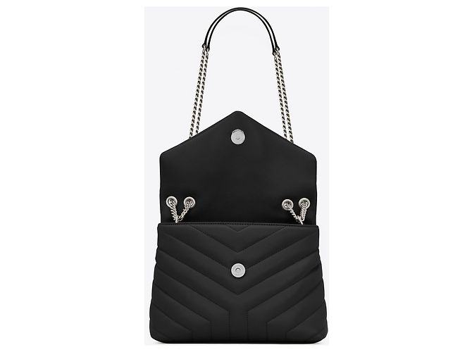 Borsa Loulou Small Chain Bag Saint Laurent Nero - vista 5