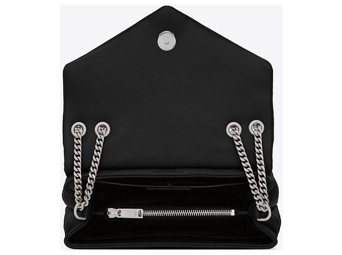 Borsa Loulou Small Chain Bag Saint Laurent Nero - vista 6
