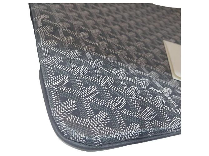 Goyard Clutch Senac Clutch MGM Charcoal Gray PVC Unisex Marrone - vista 7