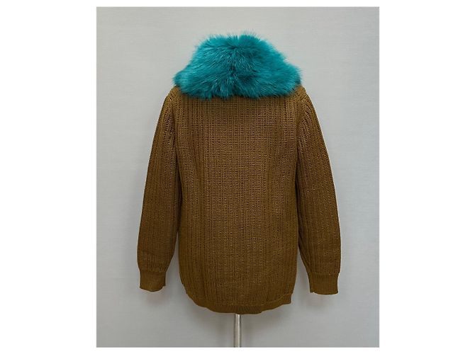 Gucci Wollstrickjacke mit Hasenstickerei Schwarz - Ansicht 3