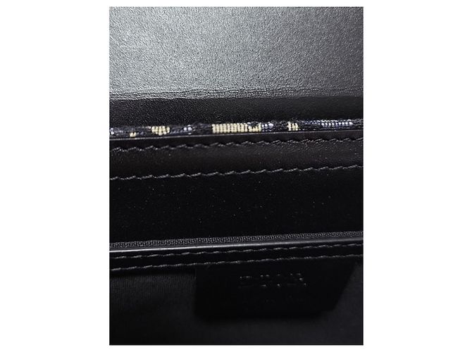 Dior Borsa Messenger a Tracolla in Jacquard Oblique Nero - vista 5
