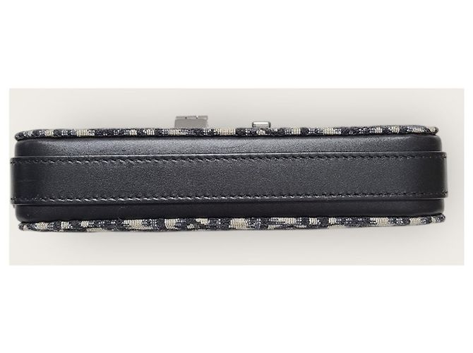 Dior Borsa Messenger a Tracolla in Jacquard Oblique Nero - vista 7