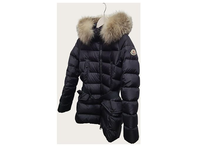 Moncler Fox Fur Clion Women's Down Jacket Black - view 2