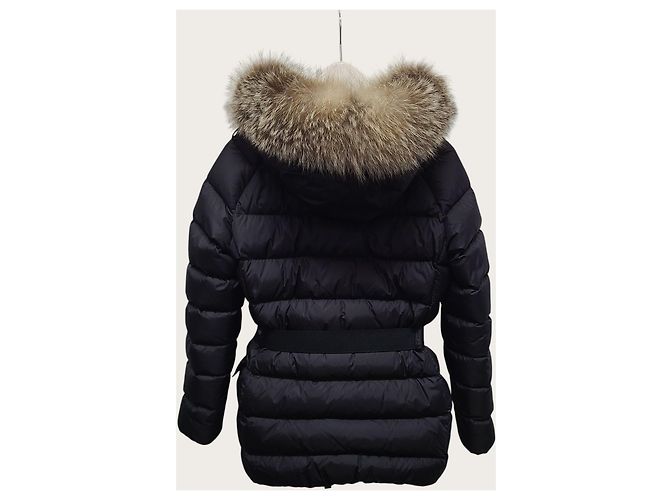 Moncler Fox Fur Clion Women's Down Jacket Black - view 4