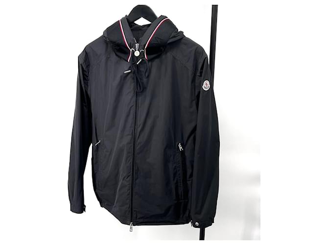 Moncler Giacca a vento con cappuccio nera Nero - vista 2