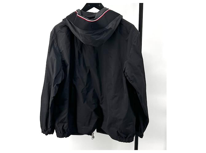 Moncler Giacca a vento con cappuccio nera Nero - vista 3