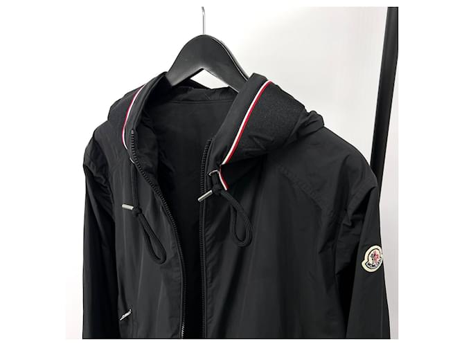 Moncler Giacca a vento con cappuccio nera Nero - vista 4