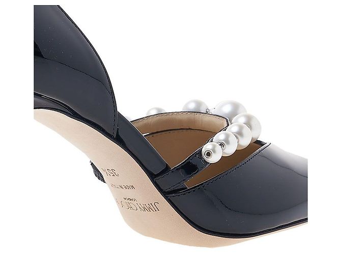 Jimmy Choo Décolleté con cinturino di perle AURELIE XKM BLACK WHITE da donna Multicolore - vista 10