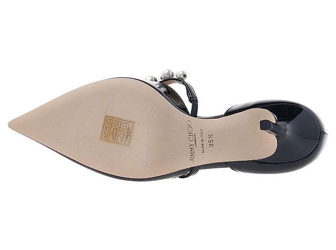 Jimmy Choo Décolleté con cinturino di perle AURELIE XKM BLACK WHITE da donna Multicolore - vista 5