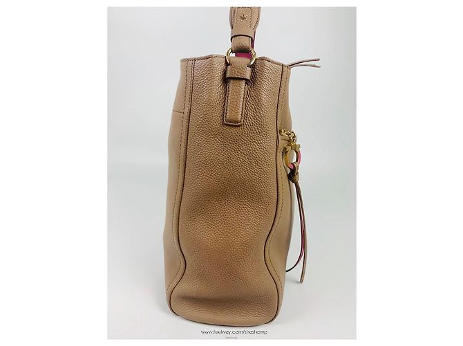 Borsa Hobo/Tote a tracolla Salvatore Ferragamo Ali Arancione - vista 3