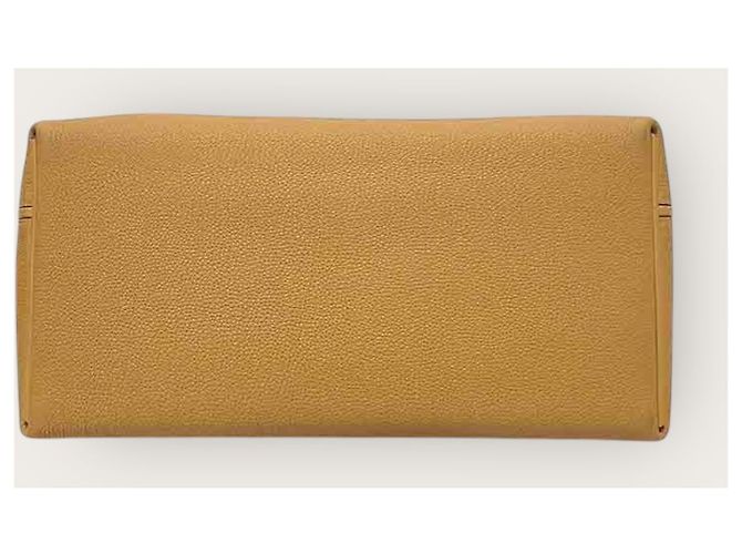 Hermès Borsa Kelly in Alligator Togo Swift Oro Caramello Marrone - vista 7