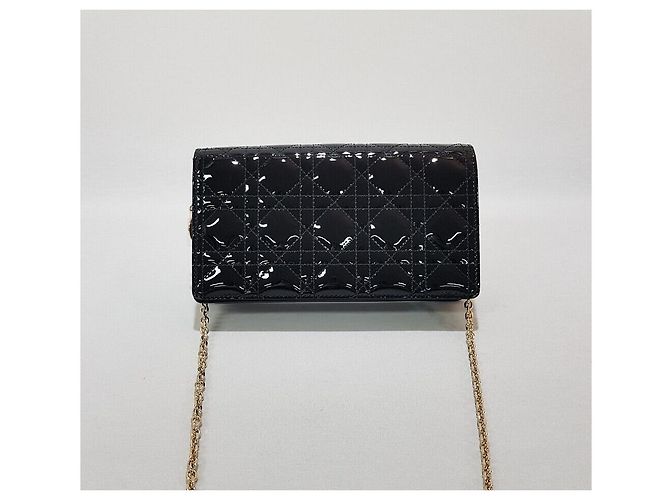 Lady Dior Dior Borsa pochette Lady con catena in metallo Nero - vista 2