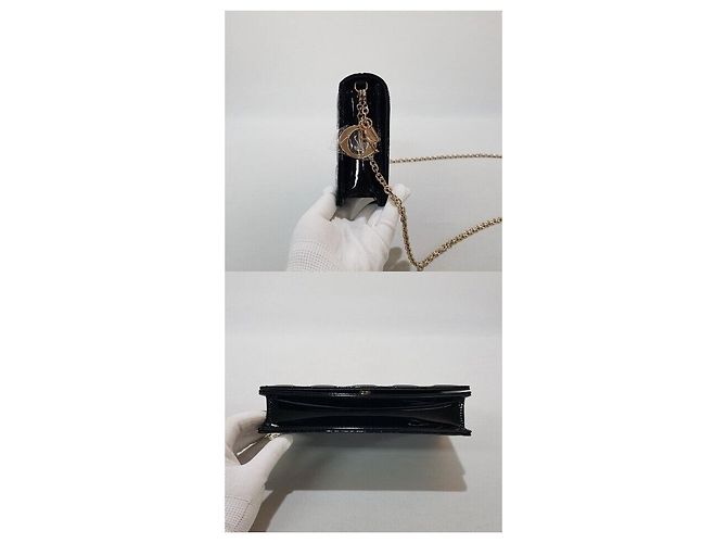 Lady Dior Dior Borsa pochette Lady con catena in metallo Nero - vista 3
