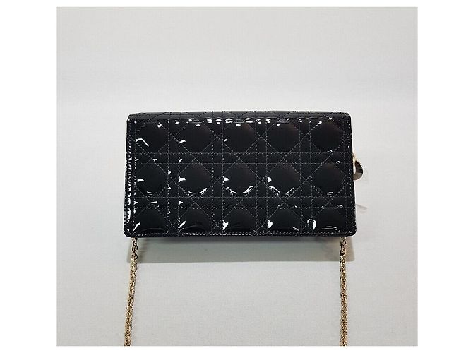 Lady Dior Dior Borsa pochette Lady con catena in metallo Nero - vista 4