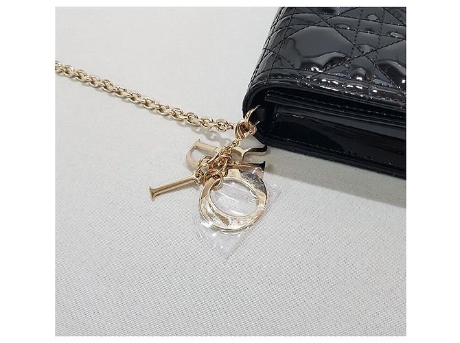 Lady Dior Dior Borsa pochette Lady con catena in metallo Nero - vista 5