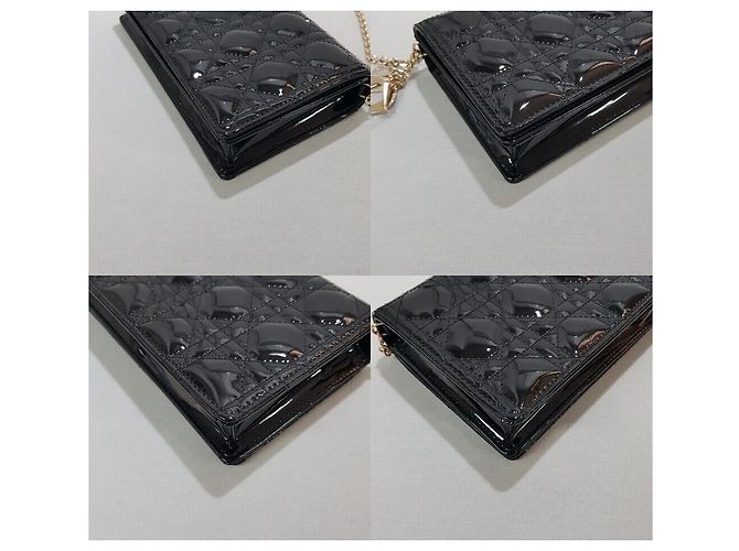 Lady Dior Dior Borsa pochette Lady con catena in metallo Nero - vista 7