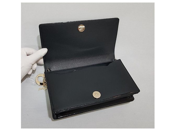 Lady Dior Dior Borsa pochette Lady con catena in metallo Nero - vista 8