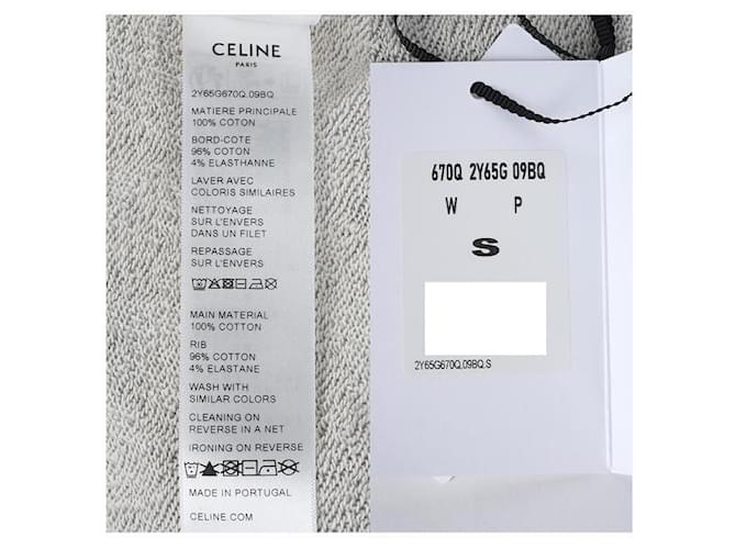 Céline Oversized Cotton Hoodie mit Logo Braun - Ansicht 14