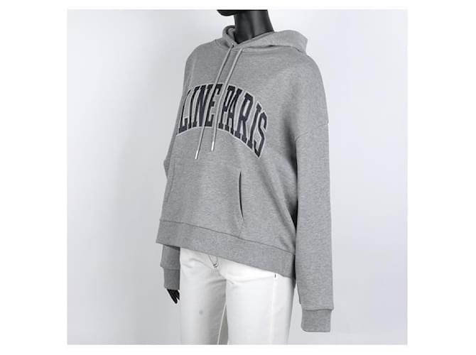 Céline Oversized Cotton Hoodie mit Logo Braun - Ansicht 9