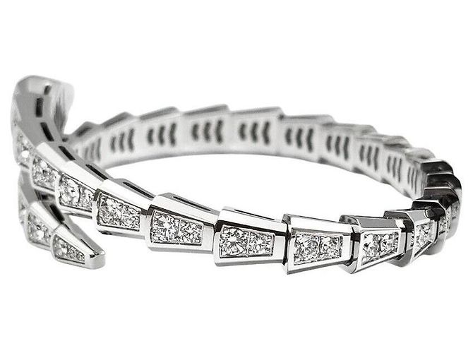 Bulgari Bracciale Serpenti Viper con diamanti Bianco - vista 2