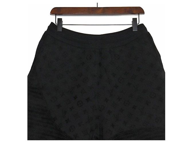 Louis Vuitton Pantaloncini da uomo in jacquard con monogramma grafico Nero - vista 2