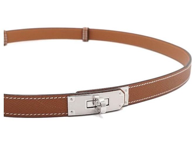 Hermès Epsom Ledergürtel mit Kelly-Schnalle Golden - Ansicht 2