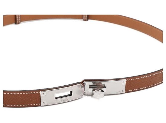 Hermès Epsom Ledergürtel mit Kelly-Schnalle Golden - Ansicht 3