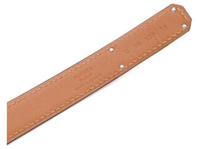 Hermès Epsom Ledergürtel mit Kelly-Schnalle Golden - Ansicht 5
