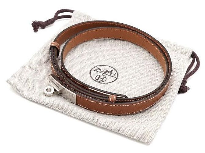 Hermès Epsom Ledergürtel mit Kelly-Schnalle Golden - Ansicht 6