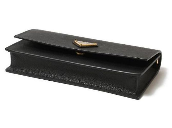 Prada Mini borsa in pelle Saffiano Nero - vista 8