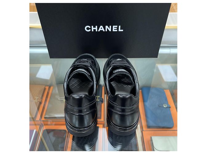 Sneakers Shaposs in pelle di vitello da uomo Chanel Nero Multicolore - vista 4