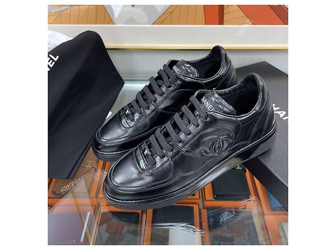 Sneakers Shaposs in pelle di vitello da uomo Chanel Nero Multicolore - vista 5