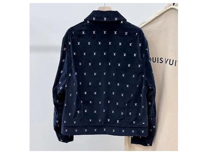 Louis Vuitton Giacca Blouson da Sera in Velluto Monogramma LV Multicolore - vista 4